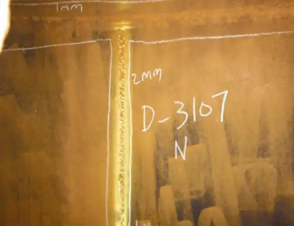 Pitting corrosion (2mm deep) was observed on longitudinal seam welds.